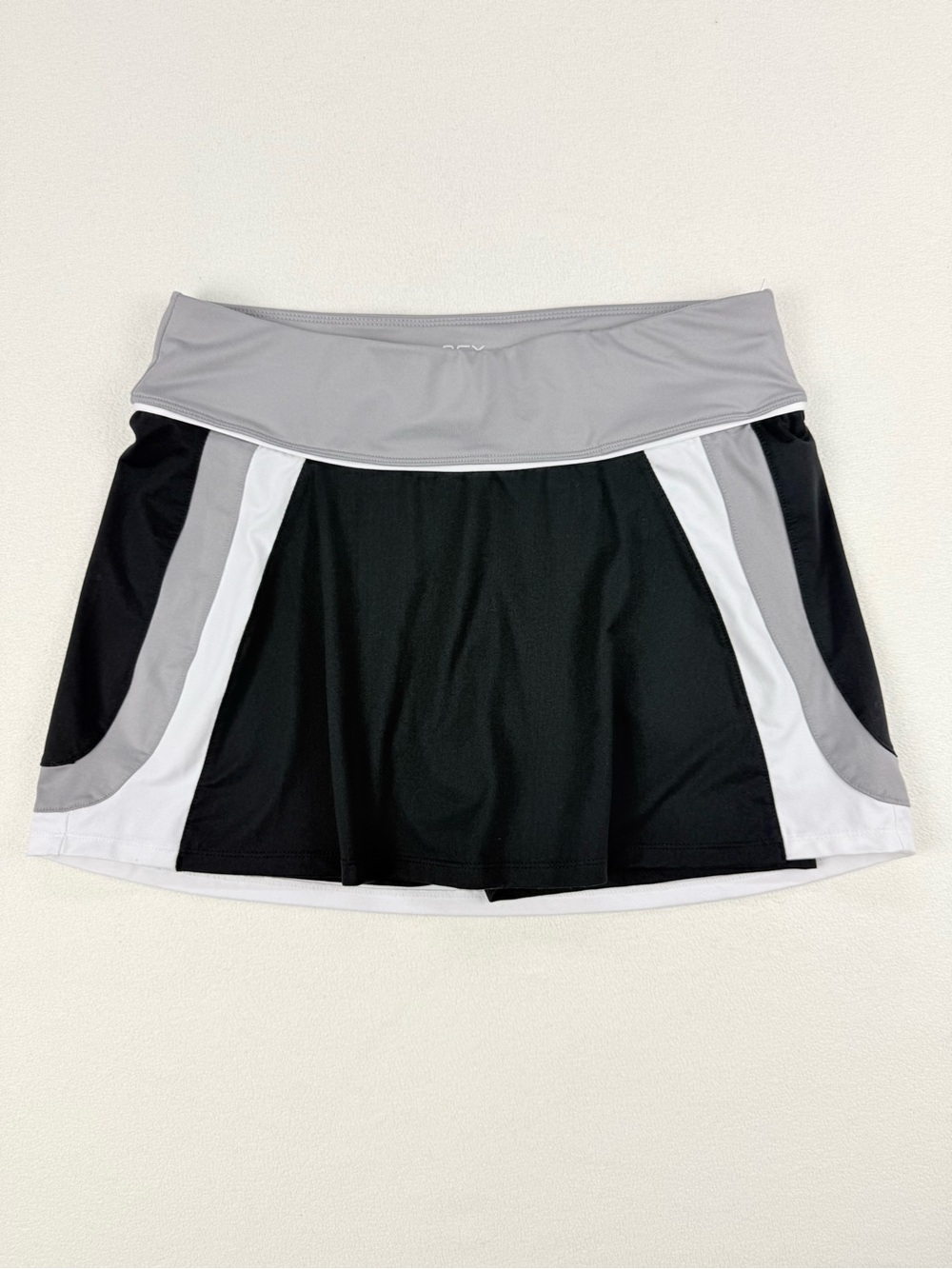ACX Black White Athletic Tennis Skort Built In Shorts Activewear Golf Skirt